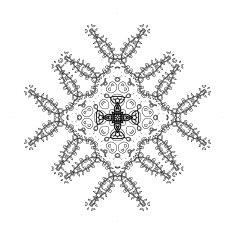 Vector Beautiful Deco Black Mandala N248
