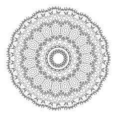 Vector Beautiful Deco Black Mandala N249