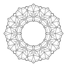 Vector Beautiful Deco Black Mandala N251