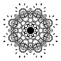 Vector Beautiful Deco Black Mandala N252