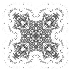 Vector Beautiful Deco Black Mandala N253