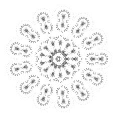 Vector Beautiful Deco Black Mandala N254