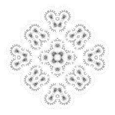 Vector Beautiful Deco Black Mandala N257
