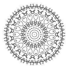 Vector Beautiful Deco Black Mandala N258