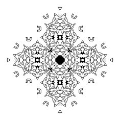 Vector Beautiful Deco Black Mandala N261