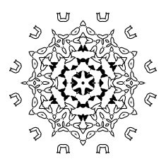 Vector Beautiful Deco Black Mandala N262