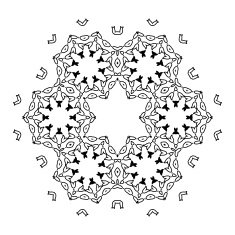Vector Beautiful Deco Black Mandala N266