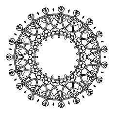 Vector Beautiful Deco Black Mandala N267