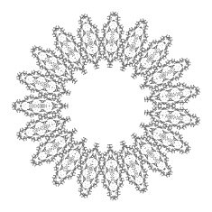 Vector Beautiful Deco Black Mandala N268