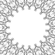 Vector Beautiful Deco Black Mandala N269