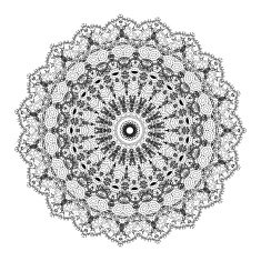 Vector Beautiful Deco Black Mandala N270