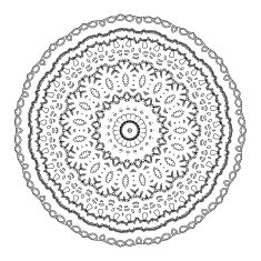 Vector Beautiful Deco Black Mandala N271