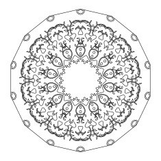 Vector Beautiful Deco Black Mandala N272