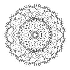 Vector Beautiful Deco Black Mandala N273