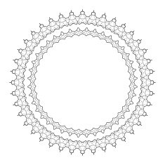 Vector Beautiful Deco Black Mandala N274