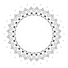 Vector Beautiful Deco Black Mandala N275