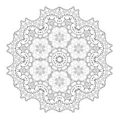 Vector Beautiful Deco Black Mandala N279
