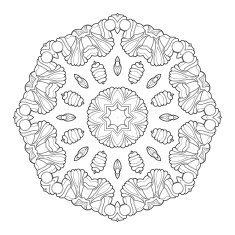 Vector Beautiful Deco Black Mandala N280