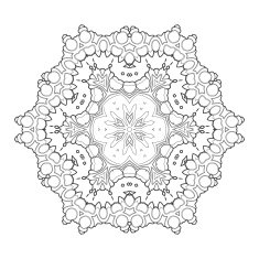 Vector Beautiful Deco Black Mandala N282