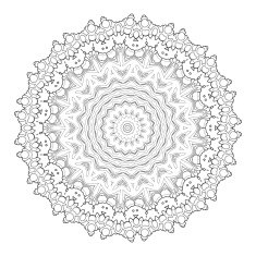 Vector Beautiful Deco Black Mandala N283