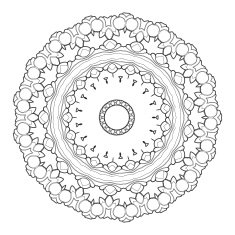 Vector Beautiful Deco Black Mandala N284