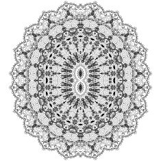 Vector Beautiful Deco Black Mandala N287