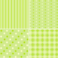 Set of 4 green cute background patterns free image download