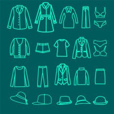 Fashion clothes collection woman cloth and accessoreis