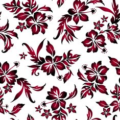 Hibiscus flower pattern N15