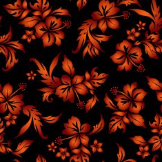 Hibiscus flower pattern N16