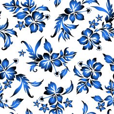 Hibiscus flower pattern N17