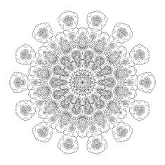 Vector Beautiful Deco Black Mandala N288
