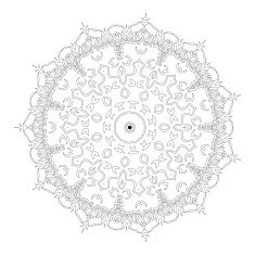 Vector Beautiful Deco Black Mandala N290