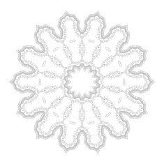 Vector Beautiful Deco Black Mandala N291