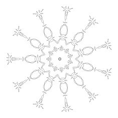 Vector Beautiful Deco Black Mandala N292