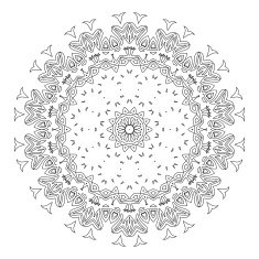 Vector Beautiful Deco Black Mandala N293