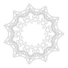 Vector Beautiful Deco Black Mandala N294