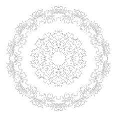 Vector Beautiful Deco Black Mandala N295