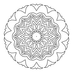 Vector Beautiful Deco Black Mandala N296