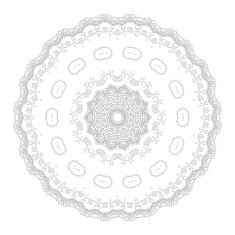 Vector Beautiful Deco Black Mandala N297