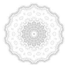 Vector Beautiful Deco Black Mandala N298