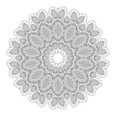 Vector Beautiful Deco Black Mandala N299