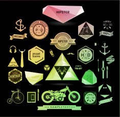 Hipster style elements and icons N8