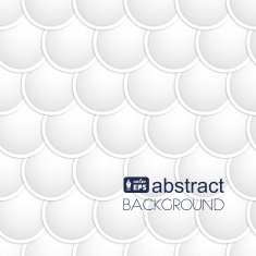 Abstract white paper circles background Fish scales texture