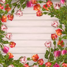 Greeting card with roses EPS 10 N3