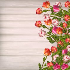 Greeting card with roses EPS 10 N5