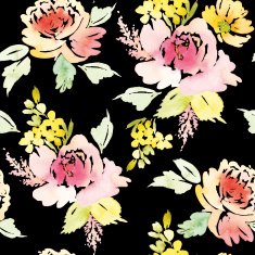 Watercolor flower pattern N22