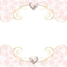 pearl frame on lace background
