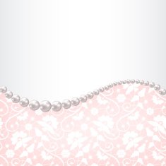 pearl frame on lace background N3