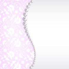 pearl frame on lace background N4